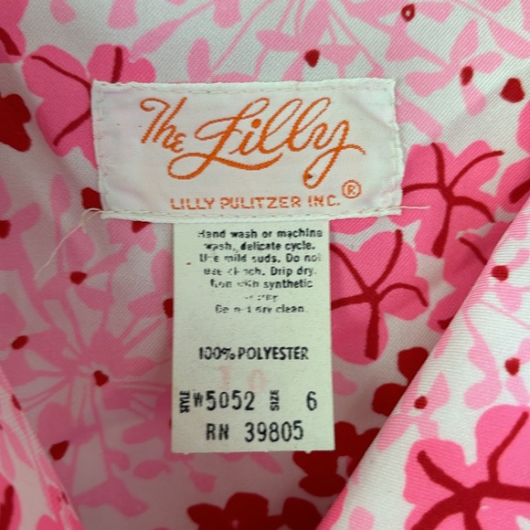 Lilly Pulitzer Vintage “The Lilly” Pink Floral Maxi Shirt Dress - Picture 5 of 16